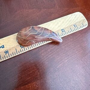 Vintage Wooden Brooch